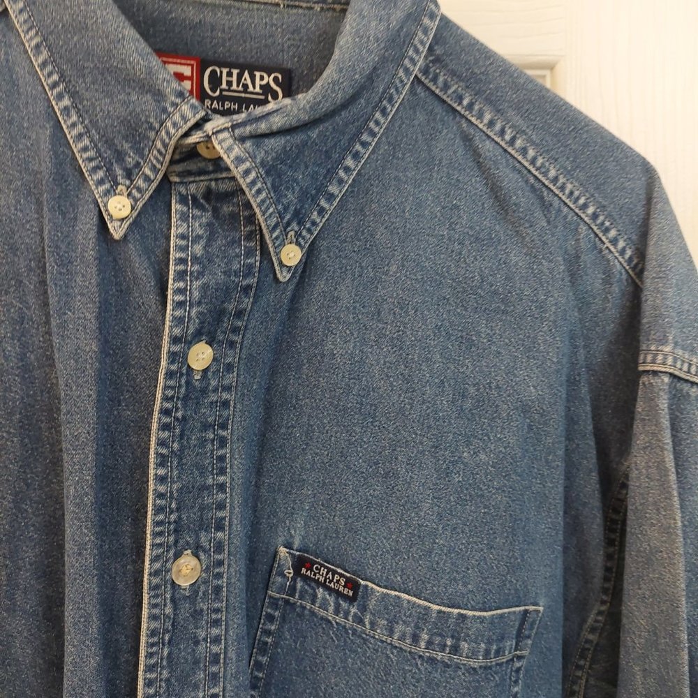 Chaps by Ralph Lauren Men's Denim long sleeve shirt - Picture 2 of 5